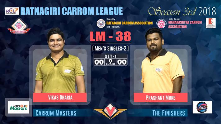 Vikas Dharia (Carrom Masters) vs Prashant More (The Finishers)