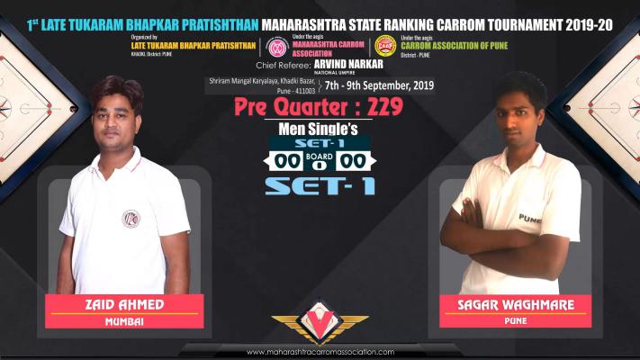 Zaid Ahmed (Mumbai) vs Sagar Waghmare (Pune)